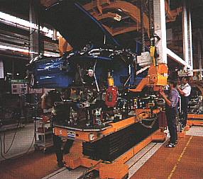 Engine assembly in Porsche's plant Zuffenhausen